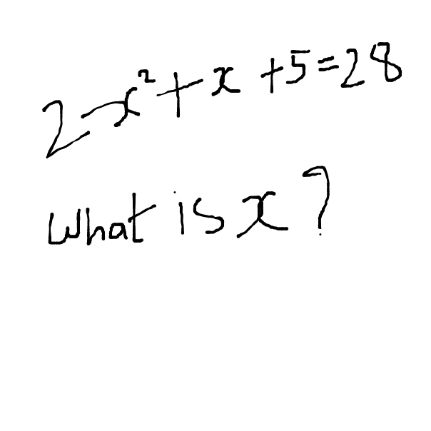 Find x in quadratic equation