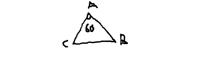 What is length of side AB in triangle ABC?